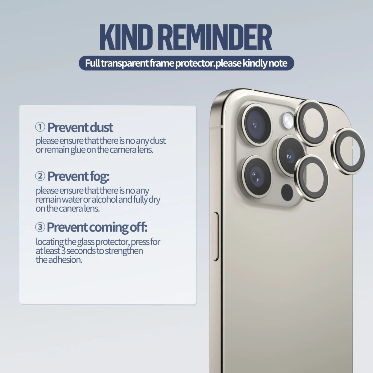 Lente De Camara Blueo Sapphire Crystal iPhone 15 Pro Max - 15 Pro - Image 3