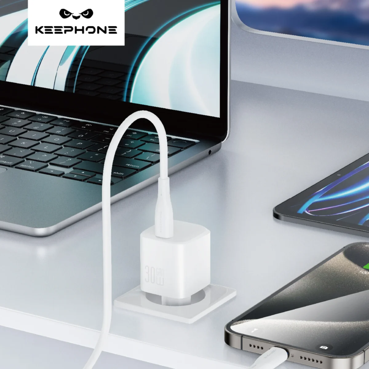Adaptador Keephone 30W de Pared Carga Rápida Tipo C - Image 2