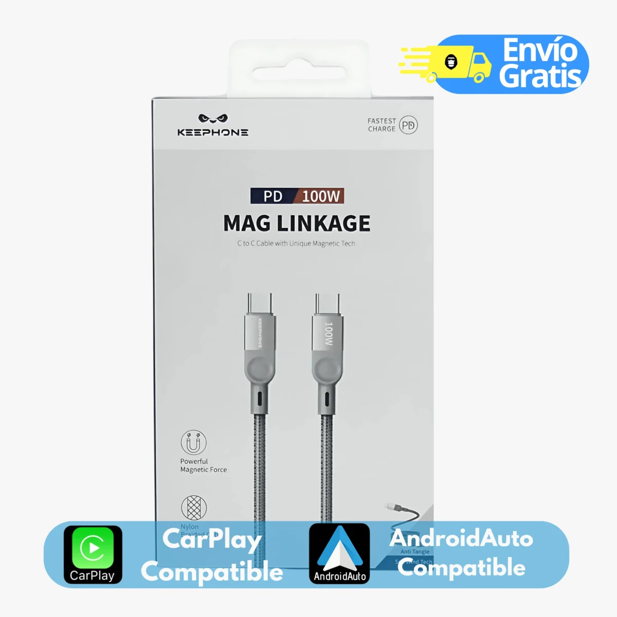 Cable Magnético Type-C a Type-C KEEPHONE 1MT - Image 3