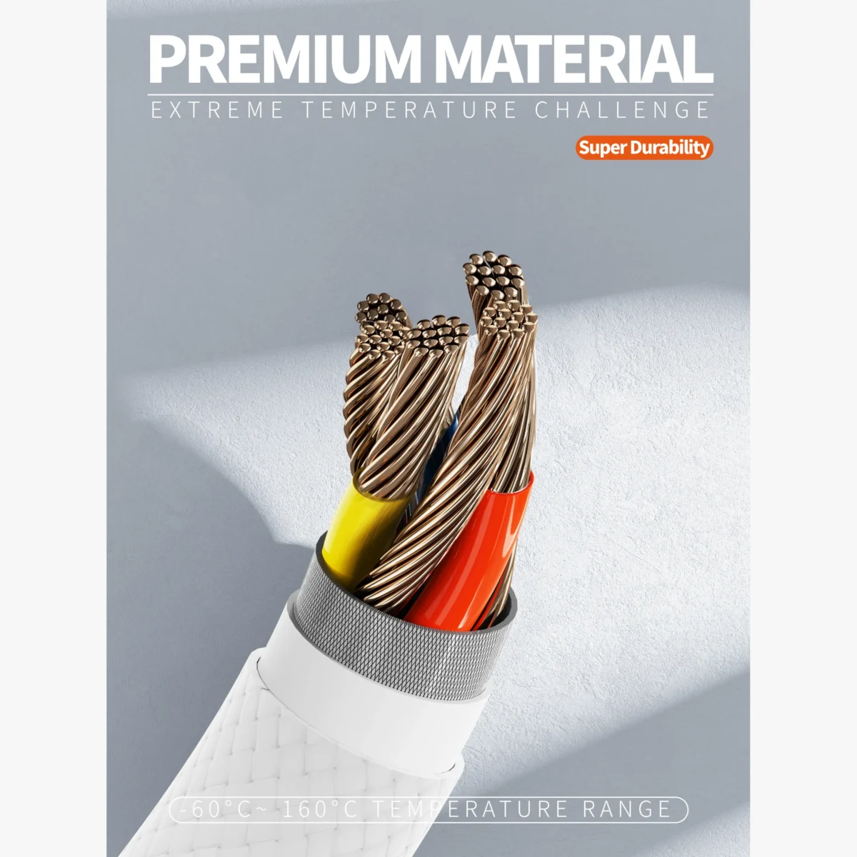 Cable de Carga y Sincronización de Grado Militar Para iPhone Tipo-C De Un Metro - Image 4