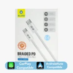 Cable Trenzado USB-C a USB-C 2MT BLUEO