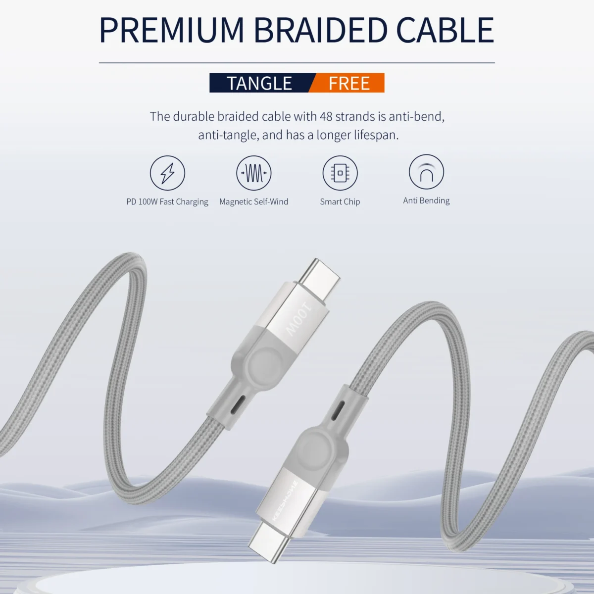 Cable Magnético Type-C a Type-C KEEPHONE 1MT - Image 6