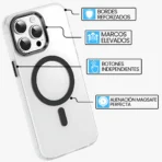 Estuche Protector Con Magsafe Mate Para iPhone 16 pro - Negro - Image 3