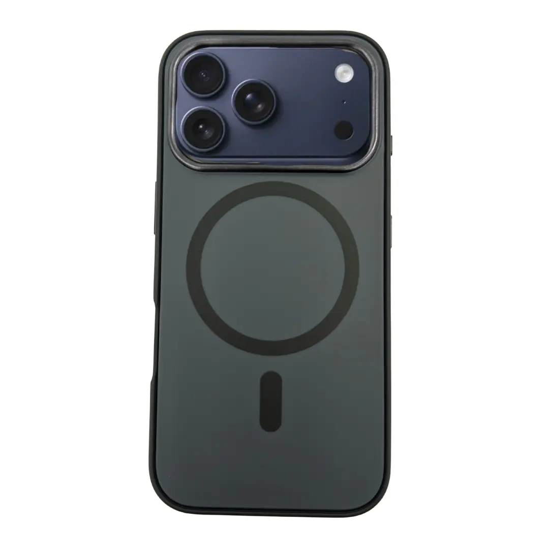 24 Estuche Semi Cuero Antigolpes Con Protección Militar Para iPhone 17 Pro Color Negro - Image 1