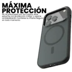 Estuche Semi Cuero Antigolpes Con Protección Militar Para iPhone 17 Pro Color Negro - Image 2