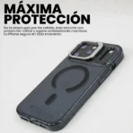 Estuche AntiGolpes Con brillos Para iphone 17 Pro Max Negro - Image 2