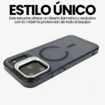Estuche AntiGolpes Con brillos Para iphone 17 Pro Max Negro - Image 3