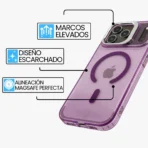 Estuche AntiGolpes Con brillos Para iphone 17 Pro Morado - Image 4
