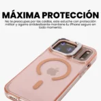 Estuche AntiGolpes Con brillos Para iphone 17 Pro Max Rosado - Image 2
