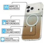 Estuche protector AntiGolpes Con brillos Para iphone 17 Pro Max Amarillo - Image 4