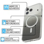 Estuche protector AntiGolpes Con brillos Para iphone 17 Pro Max Negro - Image 3