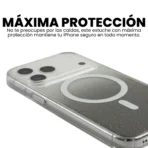 Estuche protector AntiGolpes Con brillos Para iphone 17 Pro Max Negro - Image 2