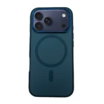 Estuche Semi Cuero Antigolpes Con Protección Militar Para iPhone 17 Pro Color Azul