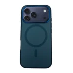 Estuche Semi Cuero Antigolpes Con Protección Militar Para iPhone 17 Pro Color Azul