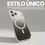 Estuche protector AntiGolpes Con brillos Para iphone 17 Pro Max Negro - Image 4