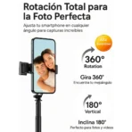 Tripode 131cm Selfie Stick Celular Bluetooth Color Negro - Image 8