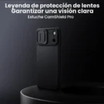 Estuche Protector Con Protector de cámaras Nillkin Para iPhone 17 Pro Max Negro - Image 5