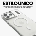 Estuche AntiGolpes Con brillos Para iphone 17 Pro Max Blanco - Image 4