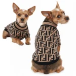 Ropa para mascota camisa para perro Fendi - MARRÓN