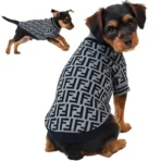 Ropa para mascota camisa para perro Fendi - GRIS