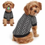 Ropa para mascota camisa para perro Fendi - BLANCA Y NEGRA