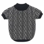 Ropa para mascota camisa para perro Fendi - BLANCA Y NEGRA - Image 10