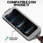 Vidrio Templado Antiespia Dureza 9H + Kit de colocación Para Iphone 17 - Image 5