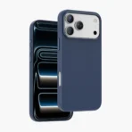 Estuche Antigolpes Tipo cuero Peekaboo 17 Pro Max - AZUL